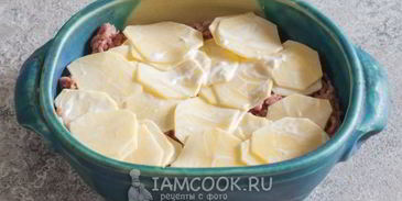 мясо по-французски с фаршем