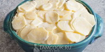 мясо по-французски с фаршем