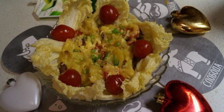 Рецепт мяса по-французсков с грибами и помидорами