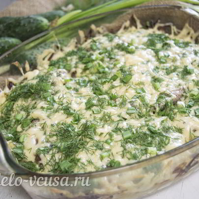 Мясо по-французски с картофелем