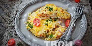 мясо по-французски с картошкой