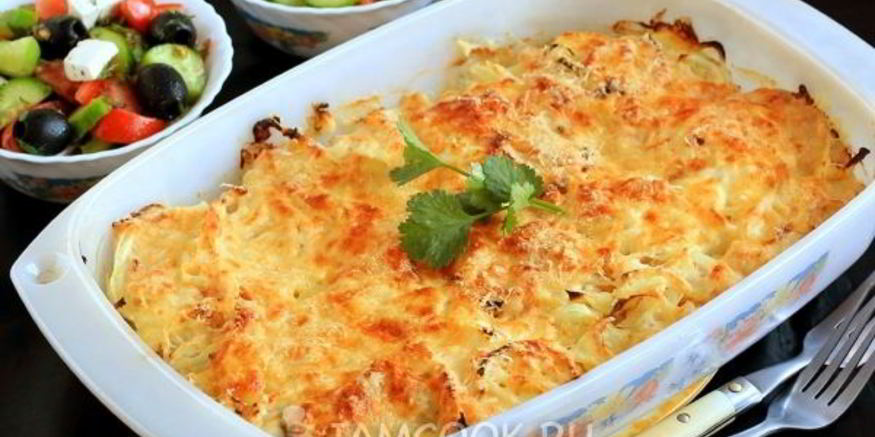 Рецепт мяса по-французски с курицей и картошкой