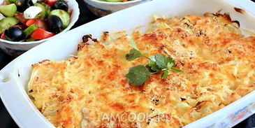 мясо по-французски с курицей и картошкой