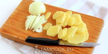 мясо по-французски с курицей и картошкой