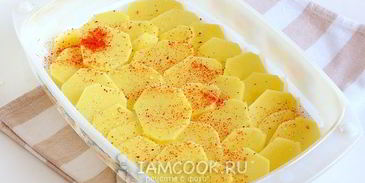 мясо по-французски с курицей и картошкой