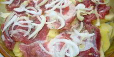 свинина по-французски с картофелем