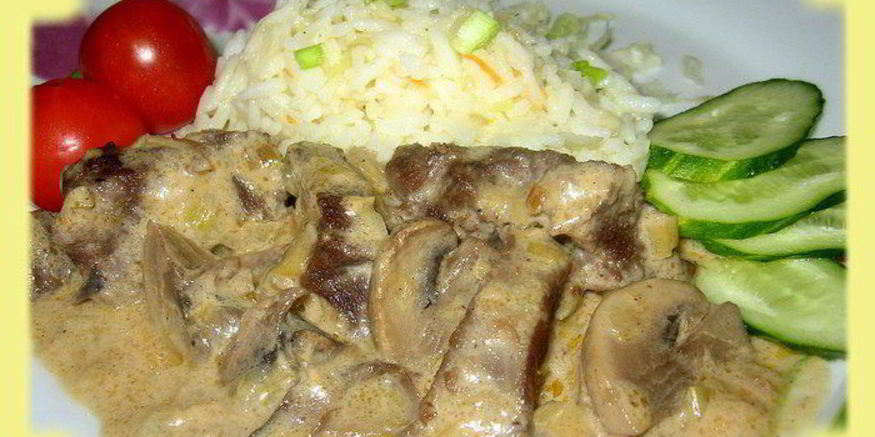 Рецепт бефстроганова с шампиньонами