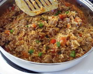 Говядина с жареным рисом по-итальянски