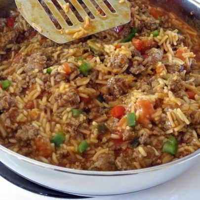 Говядина с жареным рисом по-итальянски