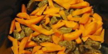 говядина, тушеная с фасолью