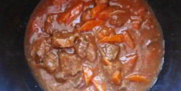 говядина, тушеная с фасолью