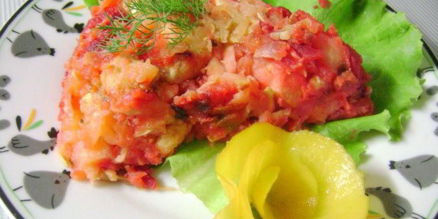 Рецепт индейки со свекольным хэшем