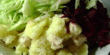 индейка со свекольным хэшем