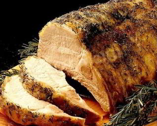 Копченое мясо с соусом из манго