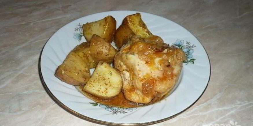 Рецепт курицы с апельсином и луком