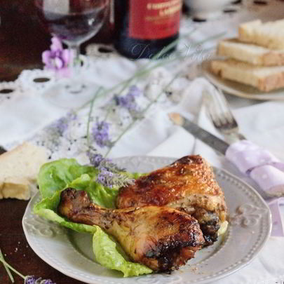 Курица с лимоном и лавандой