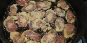 отбивные из куриных сердечек