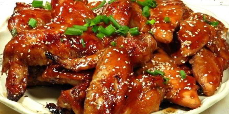 Рецепт сладких куриных крылышек по-корейски