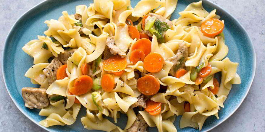 Рецепт свинины в соусе с лапшой