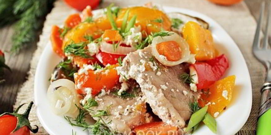 Рецепт свинины, запеченной с овощами в духовке