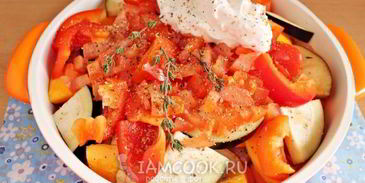 свинина, запеченная с овощами в духовке