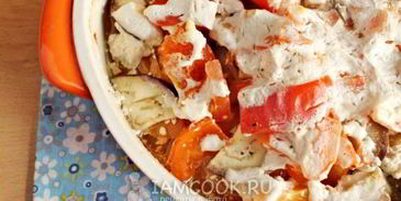 свинина, запеченная с овощами в духовке