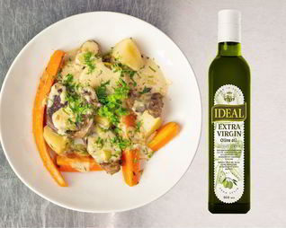 Томленая баранина с овощами