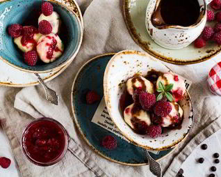 Ньокки с малиной