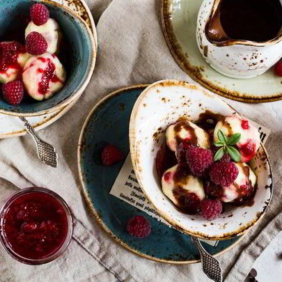 Ньокки с малиной