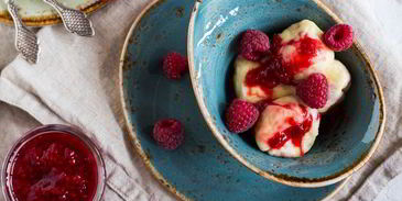 ньокки с малиной