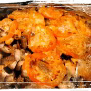 Рецепт Баклажанов запеченных в рукаве с куриным филе