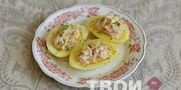 фаршированный картофель в мультиварке