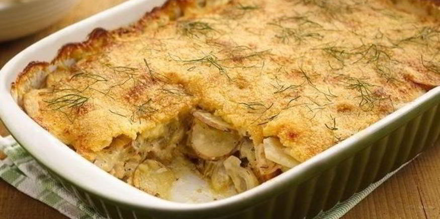 Рецепт гратен из картофеля с курицей