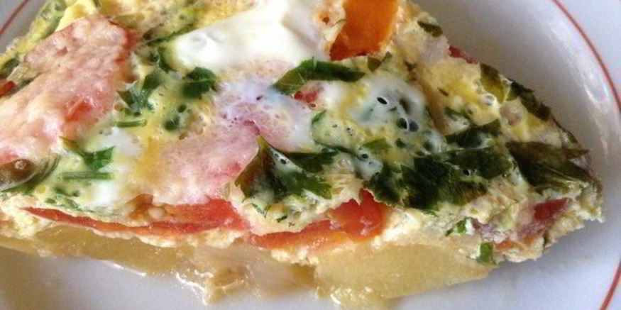 Рецепт кабачки, тушеные с помидорами и яйцом