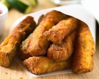 Кабачки в панировке, запеченные в духовке