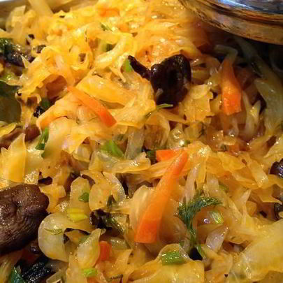 Капуста с опятами