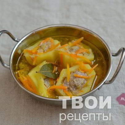 Картофель, фаршированный фаршем