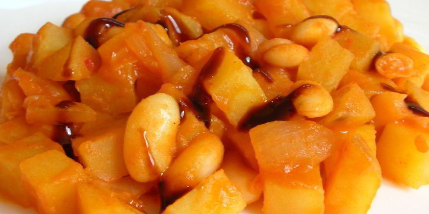 Рецепт картошки с фасолью