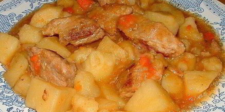 Рецепт картошки тушеной с мясом и томатами
