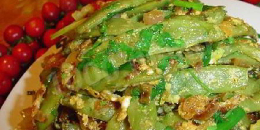 Рецепт лобио из стручковой фасоли с яйцом по-грузинсков