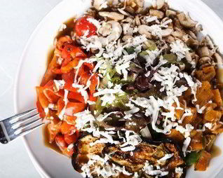 Овощи на гриле с фетой