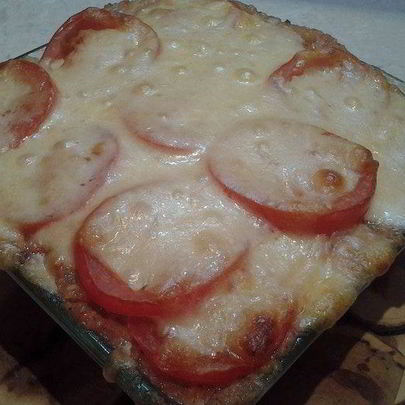 Овощная мусака с сыром сулугуни