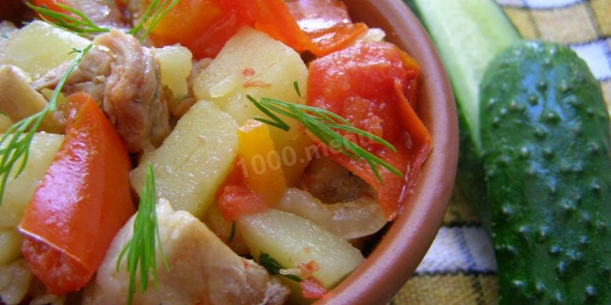 Рецепт тушеной картошки со свининой