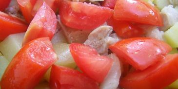 тушеная картошка со свининой