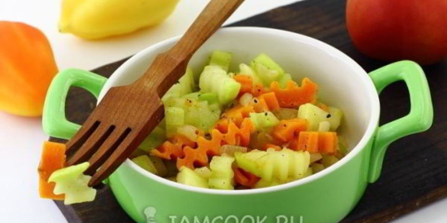 Рецепт тушеных кабачков с морковью и луком