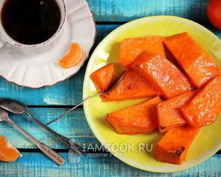 Тыква запеченная в духовке кусочками