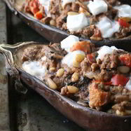 Рецепт Запеченных баклажанов со сливками и сыром