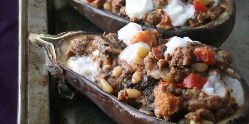 Рецепт запеченных баклажанов со сливками и сыром