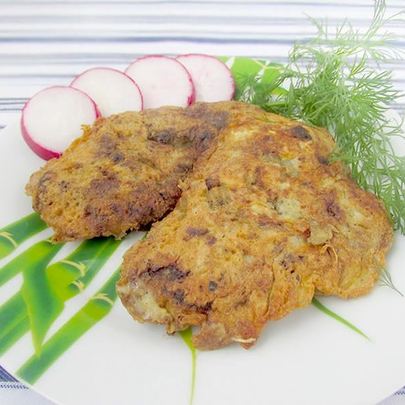 Говяжья печень в кляре жареная