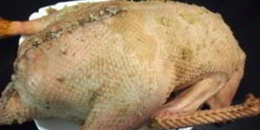 гусь с гречкой, грибами и печенью